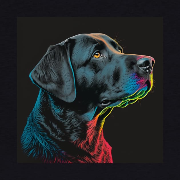Black Lab Profile Painting by Star Scrunch